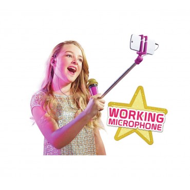 Selfie Mic Selfie Stick Microphone Pink